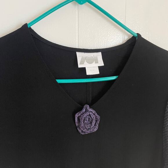 Vintage Zoe Maxi Dress NWT M Dark Fairy Gingham Rosette Detail Grunge Whimsigoth - Picture 5 of 10